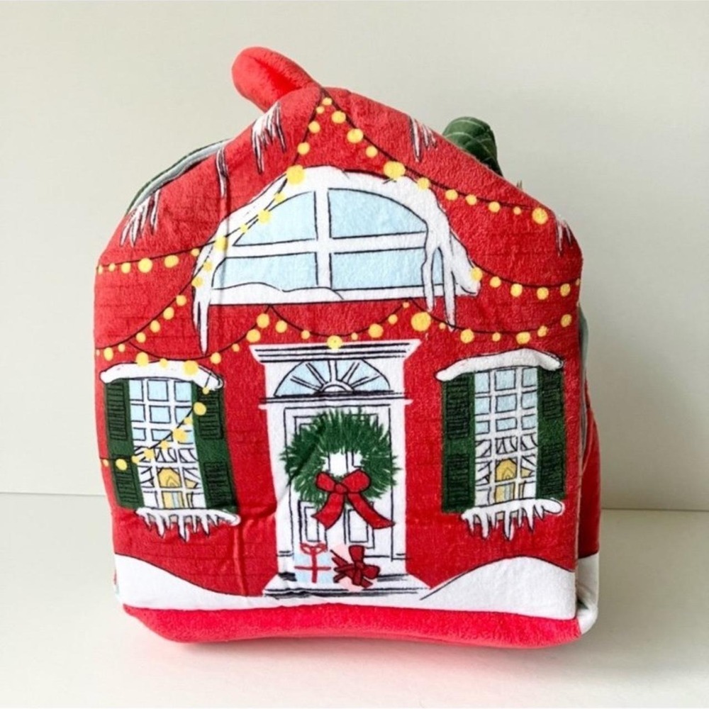Mudpie Plush Christmas Playhouse with Wooden Pieces